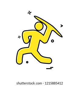 Throw icon design vector