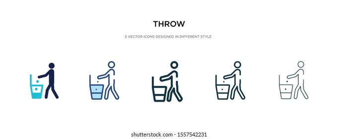throw icon in different style vector illustration. two colored and black throw vector icons designed in filled, outline, line and stroke style can be used for web, mobile, ui