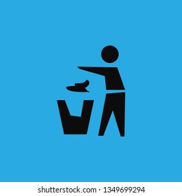 to throw out the trash icon vector