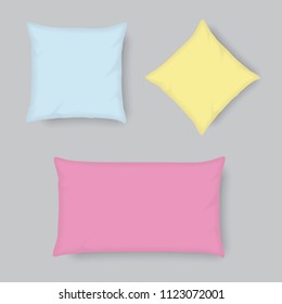 Throw pillow set vector illustration