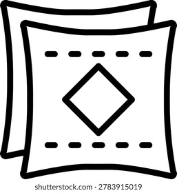 Throw Pillow Vector Design Icon Style