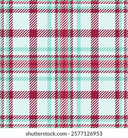 Throw texture background pattern, detailed check textile tartan. Goose foot plaid seamless fabric vector in red and light colors palette.