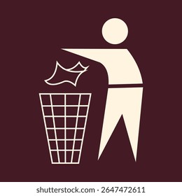 Throw in the trash trendy vector art design superb amazing colorful useful illustration.eps