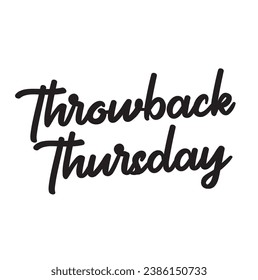 throwback Thursday text on white background.