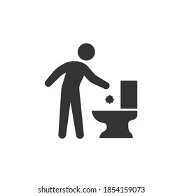 Stick Figure Cleaning Toilet Stock Vector (Royalty Free) 332027732