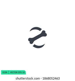 throwing bones icon vector simple logo template