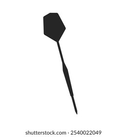 Throwing darts with metal shaft for game of darts in vector silhouette