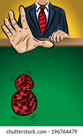 Throwing of dices, vector illustration for your design, eps10, easy editable, 4 layers