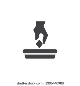 Throwing garbage vector icon. filled flat sign for mobile concept and web design. Do not litter simple solid icon. Symbol, logo illustration. Pixel perfect vector graphics