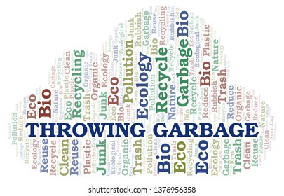 Throwing Garbage Word Cloud Stock Vector (Royalty Free) 1376956358 ...