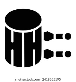 throwing Glyph Icon Background White