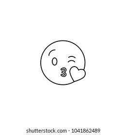 Throwing a kiss emoji