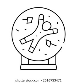throwing knives line icon vector. throwing knives sign. isolated contour symbol black illustration