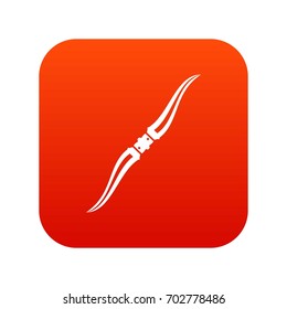 Throwing ninja knife icon digital red for any design isolated on white vector illustration