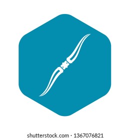 Throwing ninja knife icon. Simple illustration of throwing ninja knife vector icon for web