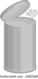 throwing a paper ball in a trash can