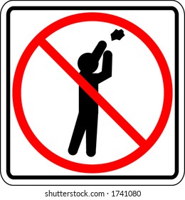 throwing prohibited