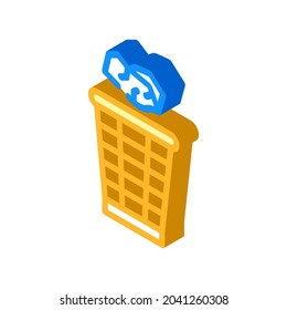 vectores de iconos isométricos de basura. tirando señas de basura. ilustración de símbolo aislado