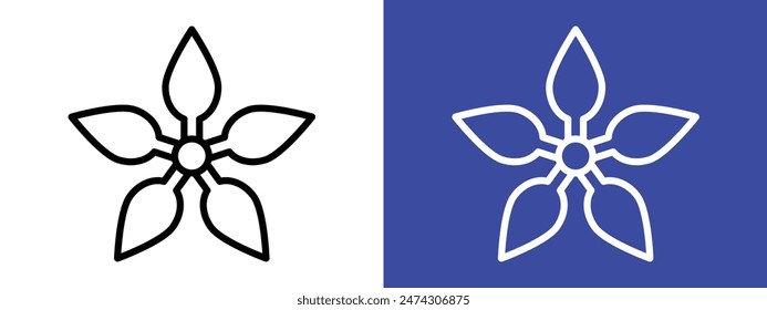 Icono de estrella de lanzamiento perfecto para artes marciales y Diseños de armas