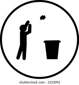 símbolo de basura de lanzamiento