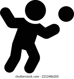 throwing Vector illustration on a transparent background. Premium quality symmbols. Glyphs vector icons for concept and graphic design. 
