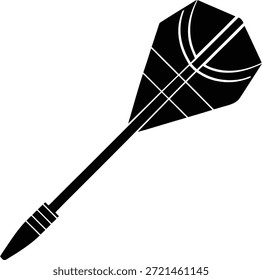 thrown dart game simple design vector illustration.