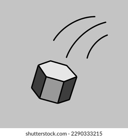 Thrown stone or paving stones or paving slabs vector isolated icon. Demonstration, protest, strike, revolution. Graph symbol for web site design, logo, app, UI