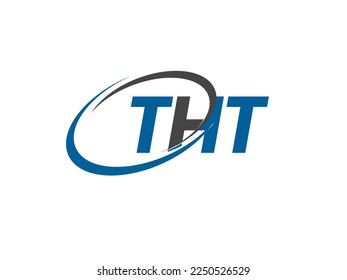 THT letter creative modern elegant swoosh logo design