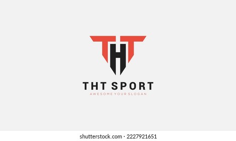 THT sport icon vector logo design illustration