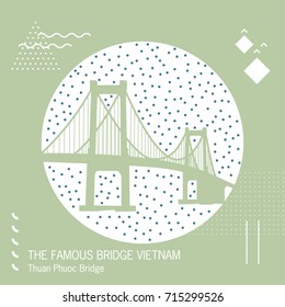 Thuan Phuoc bridge is symbol of Danang city, Vietnam