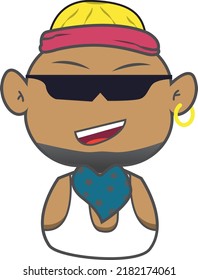 thug gangster vector icon ilustration