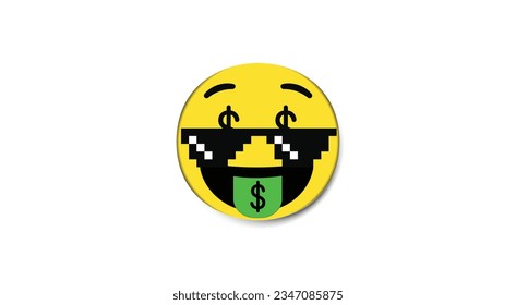 Thug Life, THUG cryptocurrency logo on isolated background with copy space. 3d vector illustration of Thug Life, THUG Token icon banner design concept.