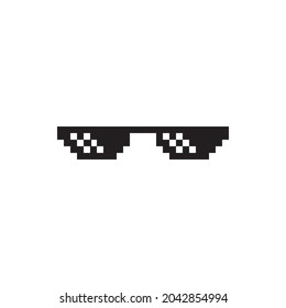 thug life sunglasses vector icon for apps and websites