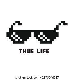 Thug Life Vector Pixel Glasses Stock Vector (Royalty Free) 2175246817 ...