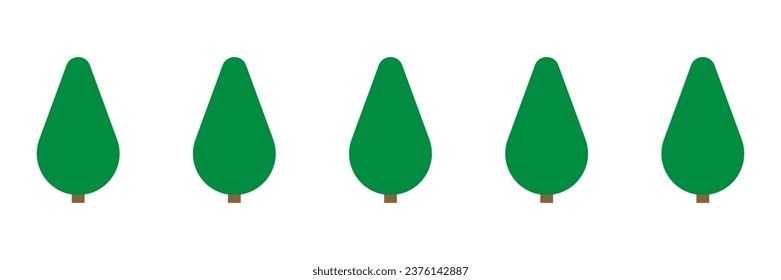 Thuja coniferous plants on a white background