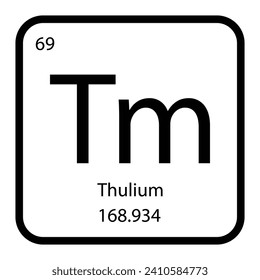 Thulium-Symbol, Vektorgrafik-Design