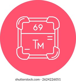 Thulium Line vector Icon Design