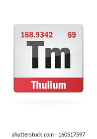 Thulium Symbol Illustration Icon On White Background