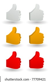 Thumb Up 3d Symbol