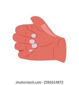 Thumb Amputated, Disability Vector Illustration Isolated