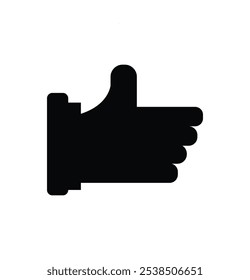 Thumb black icon white background
