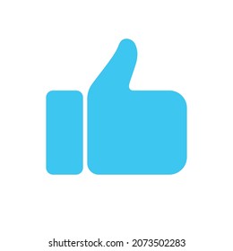 Thumb up blue vector icon