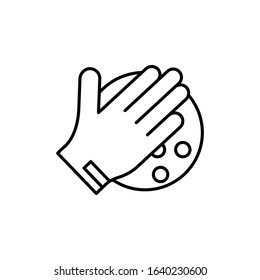 Thumb bowling pins icon. Simple line, outline vector elements of prize icons for ui and ux, website or mobile application