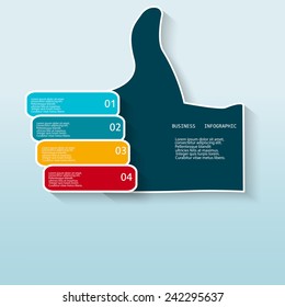 Thumb up for business template