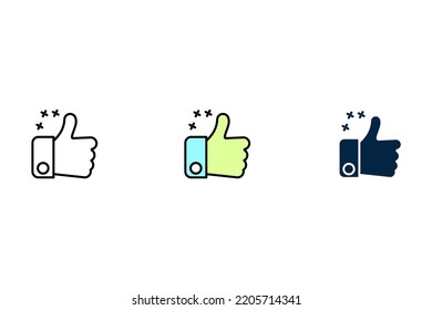 Thumb up concept line icon. Simple element illustration. Thumb up concept outline symbol design.