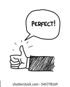 thumb up doodle