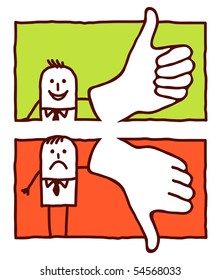 thumb up & down