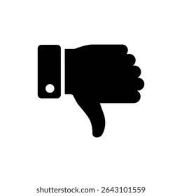 Polegar para Baixo com Ícone de Punho Dobrado Representando Desgosto e Feedback Negativo