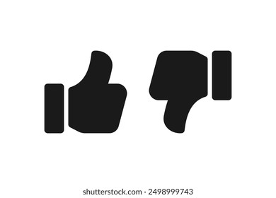 nach oben und nach unten. Symbolsatz für Kundenbewertung. Vektorgrafik