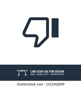thumb down dislike icon